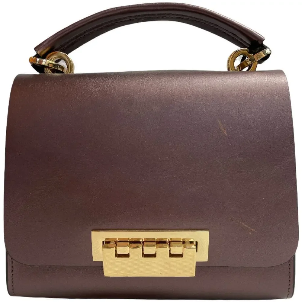 Zac Posen Pearl Purple Leather Satchel Mini Bag NWT